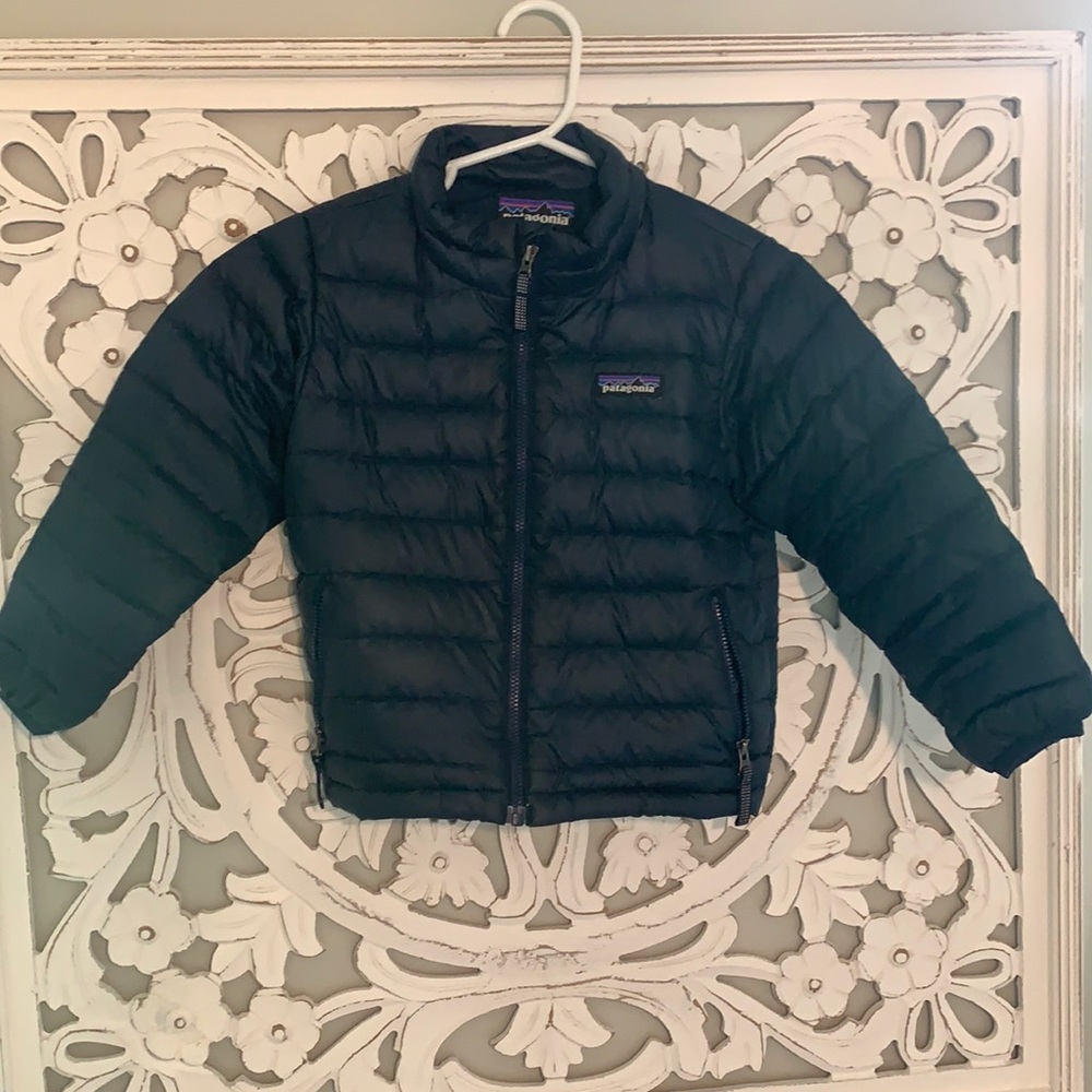Navy blue Patagonia baby down sweater 3t